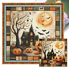 Patchwork Pumpkin House-11CT Stamped Cross Stitch 45*45cm/17.72*17.72in tapestrymarket