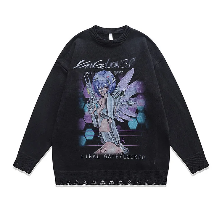 Evangelion Ayanami Rei Trendy Sweater weebmemes