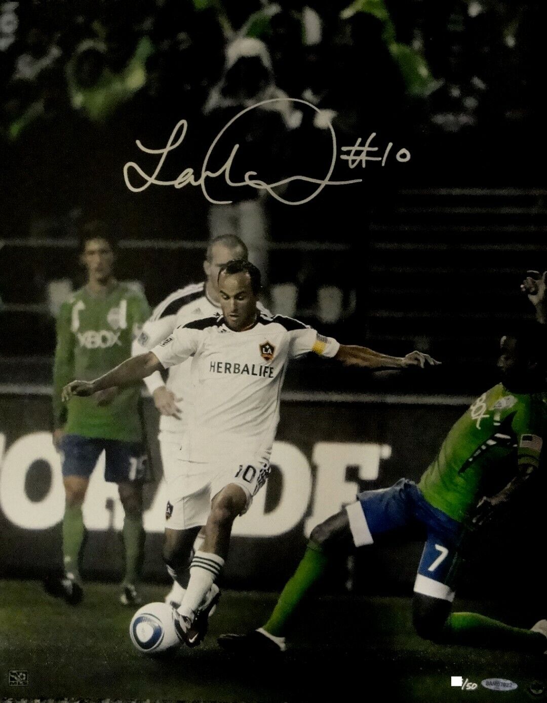 Landon Donovan Hand Signed Autograph 16x20 Photo Poster painting Kicking Ball 10/50 UDA