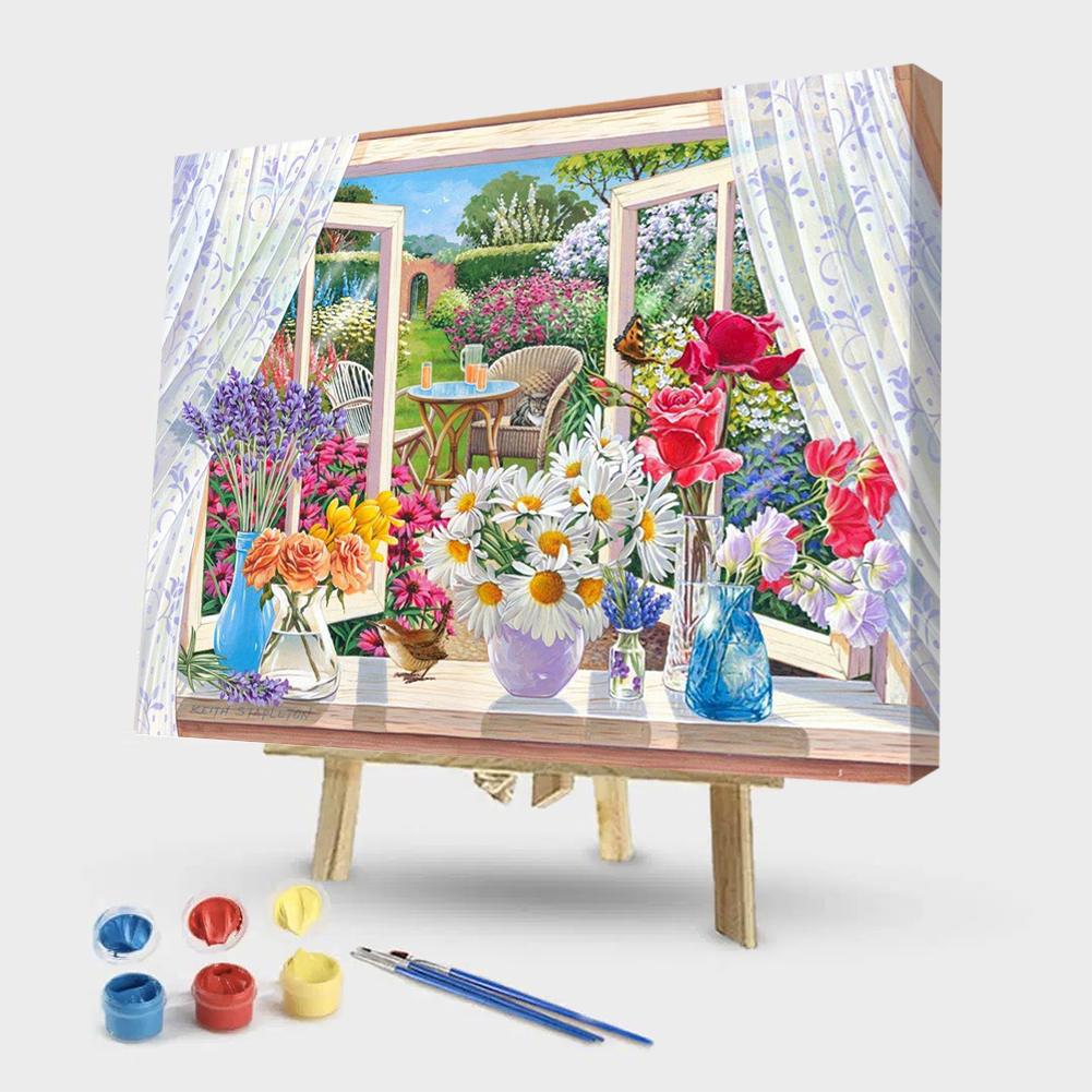 

40x50cm - Paint By Numbers Flowers Vase, 501 Original