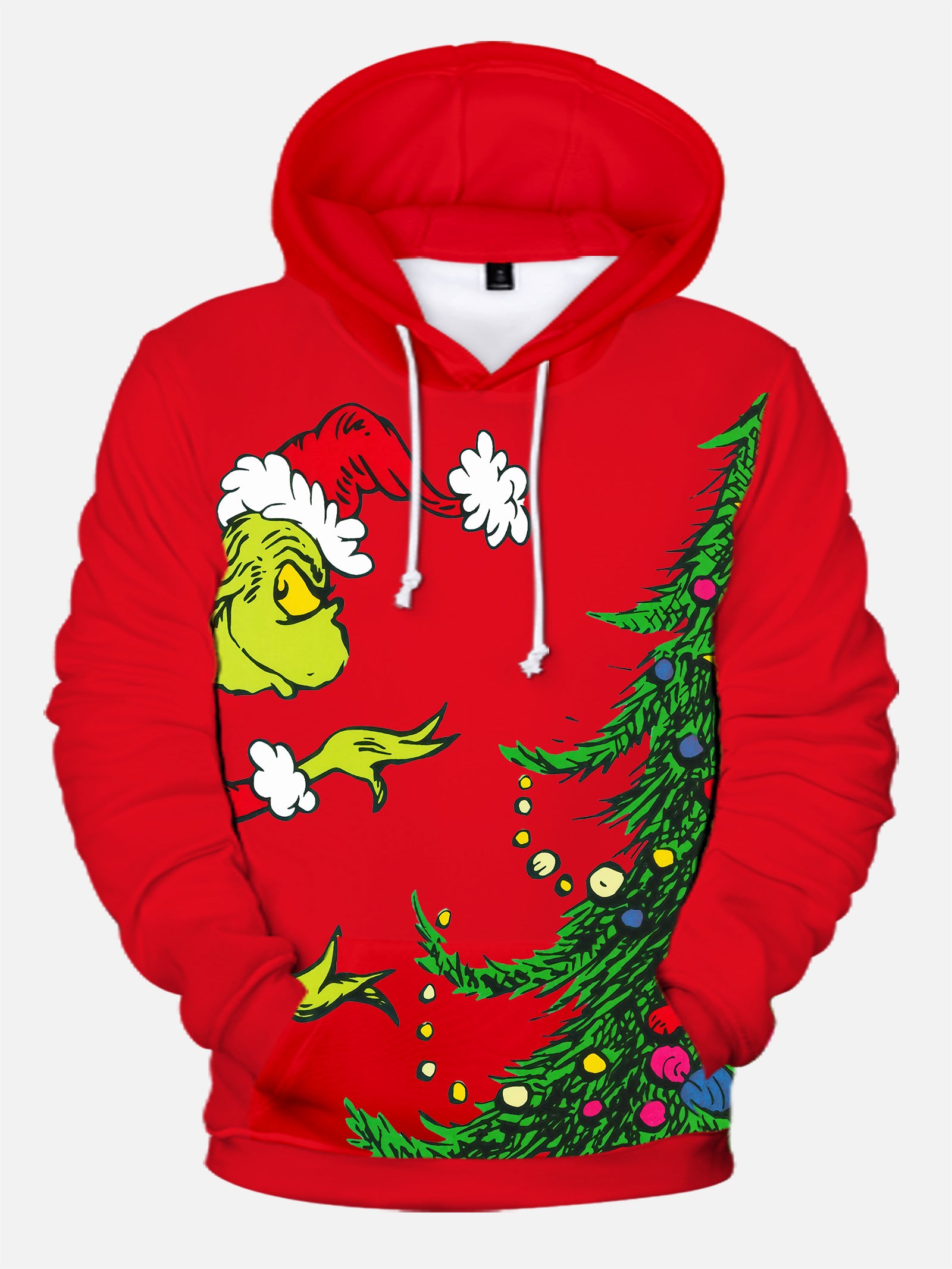 Men's Plus Size Casual Christmas Theme Creative Spoof Hoodies PLUSCLOTHESMAN