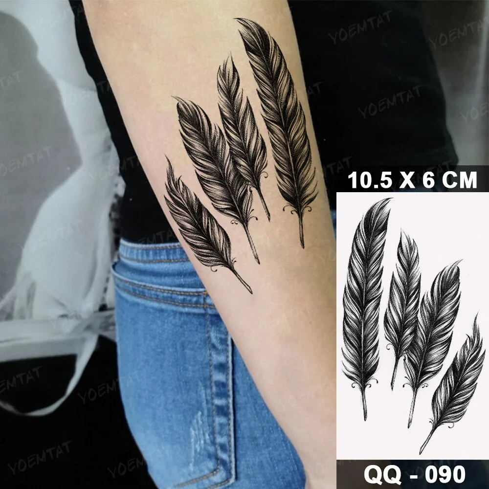 Sdrawing Plant Waterproof Temporary Tattoo Sticker Woman Girl Man Color Flower Flash Tatoo Ankle Body Art Transferable Fake Tatto