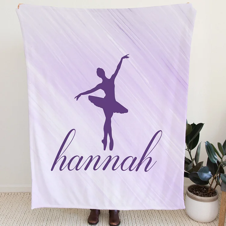 Dance Blanket Personalized, Ballet Blanket, Ballet Gift for Teens | BKKid632