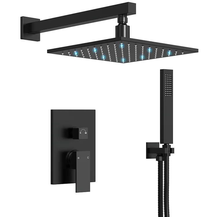 SFS-1105-BK10 EVERSTEIN Matte black balance valve two-function shower faucet