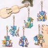 6Pcs DIY Diamond Painting Dragons Keychain