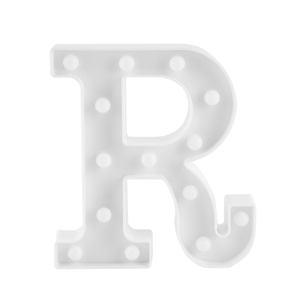 

LED Night Lamp 26 Letter Alphabet Light Wedding Birthday Party Decor (R), 501 Original