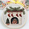 Christmas Fireplace-Embroidery Kit