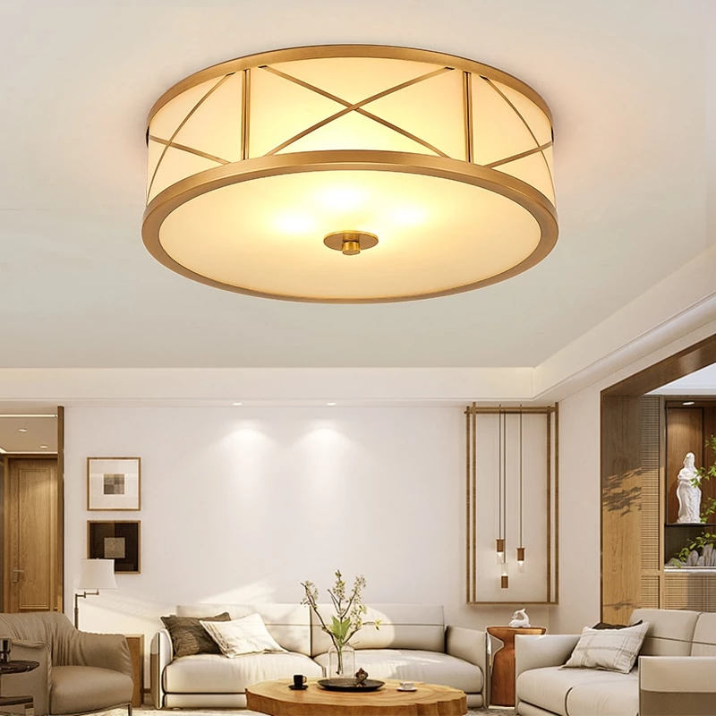 Vintage Design LED Ceiling Lights Round Simple Lampara De Techo Mmoderna Lighting Fixtures Living Room Bedroom Kitchen