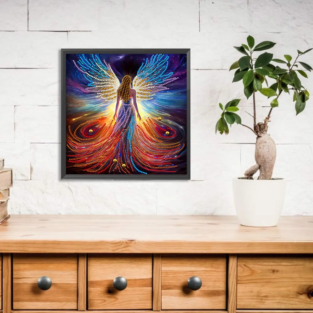 Diamond Painting - Partial Special Shaped Drill - Winged Angel(Canvas|30*30cm)