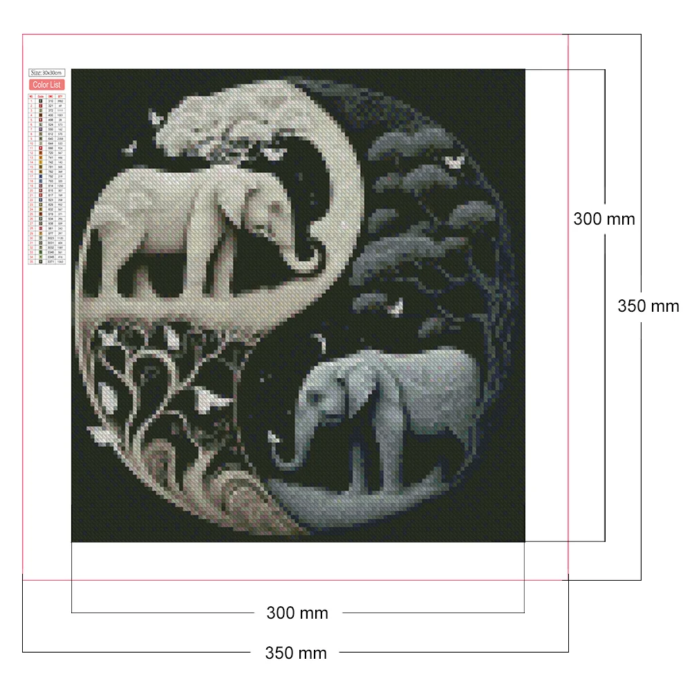 Diamond Painting - Full Round/Square Drill - Tai Chi Animals(30*30 - 50*50cm)