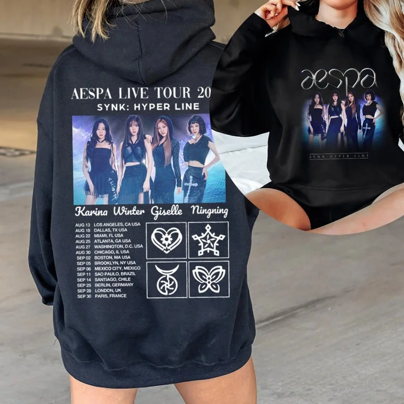 aespa 2023 'SYNK : HYPER LINE' LIVE TOUR Vintage T-shirt