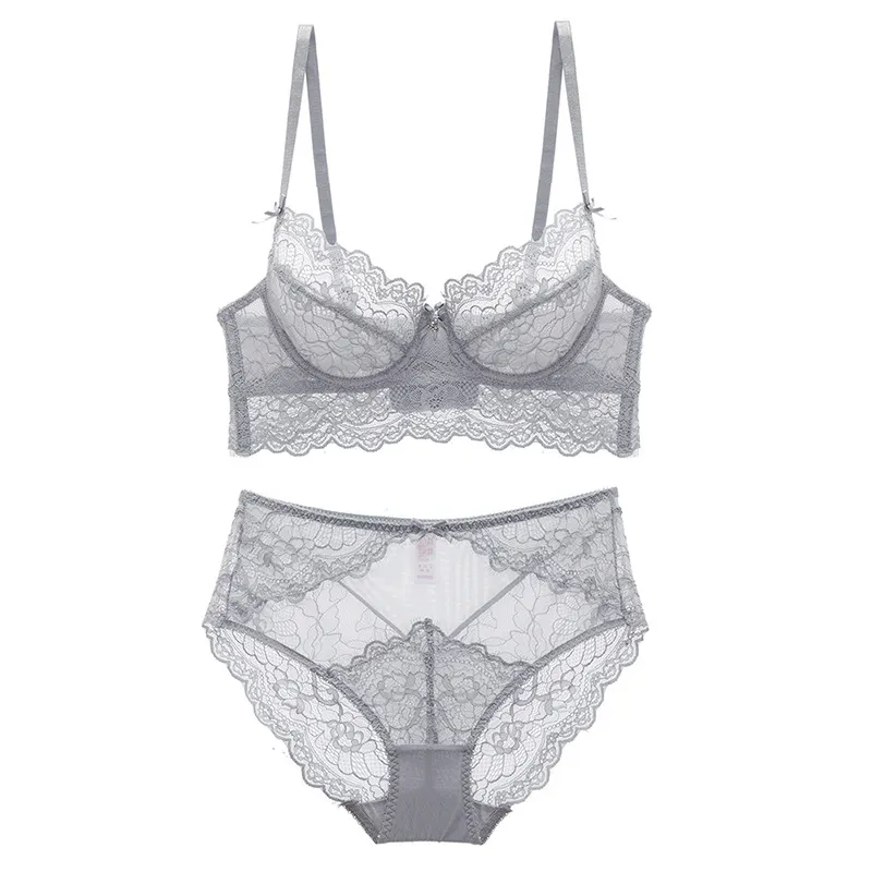 Churchf Women's Sexy Lace Bra Set Wrapped In Breasts Plus Large On The Bra Small Thin Lingerie Set Bra Bra Bra