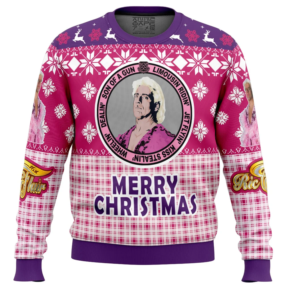 Legendary Ric Flair WWE Ugly Christmas Sweatshirt