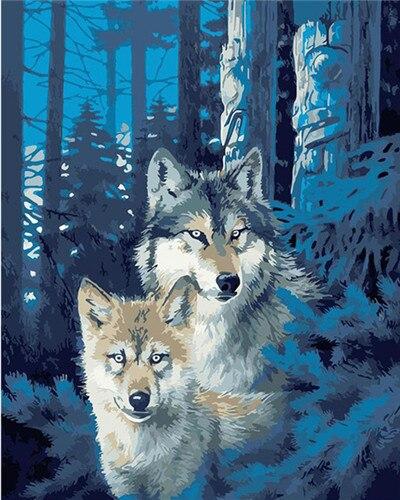 

Mystic Wolves – Paint By Numbers - 40*50CM, 501 Original
