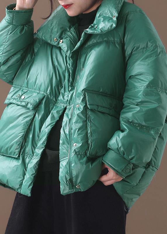 VCSHOES plus size clothing snow jackets winter overcoat green stand collar duck down coat
