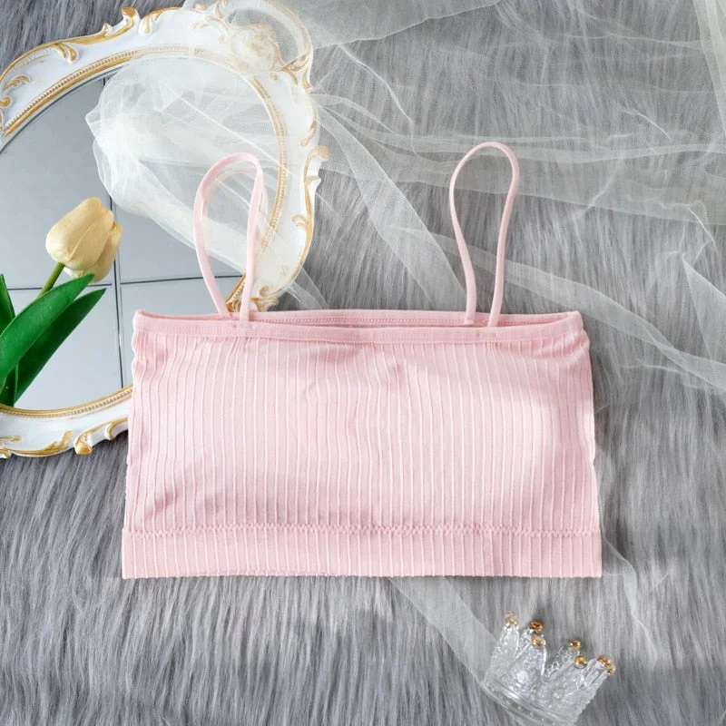 Women's Tube Top Invisible Bra Sexy Bandeau Strapless Top Underwear Streetwear Crop Top Seamless Sexy Lingerie Tops 1/2Pcs