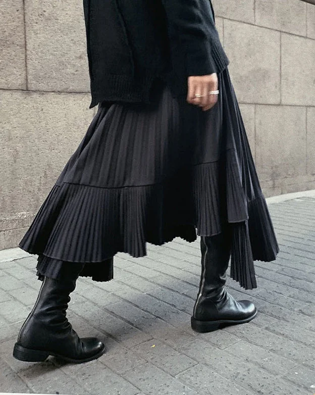Irregular Double Layer Skirt