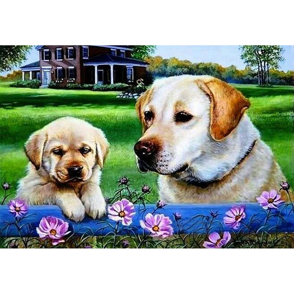 

Puppy Parent - Round Drill Diamond Painting - 40*30CM, 501 Original