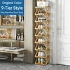 The 9-Tier No-Assembly Bamboo Rack !🌿👟