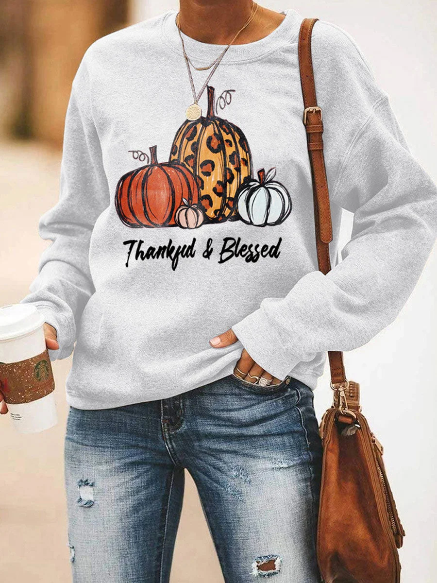 Thankful Blessed Pumpkin Sweatshirt