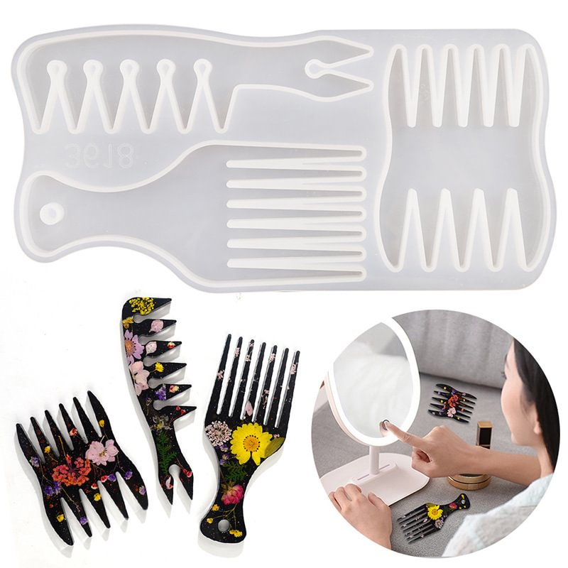 2021 Upgrade 3 in 1 Craft DIY Hair Pick Comb Molds