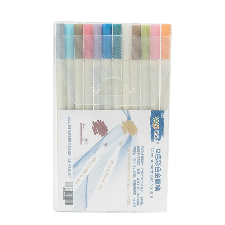 6/12 Colors Fire Paint Markers Invitation Decor Mark Pen for Glass Paper (12pcs)
