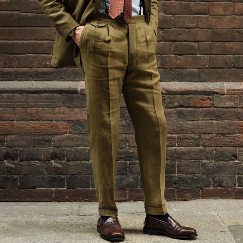 Men's Classic Double-Pleated Pants