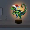 Acryl Weihnachten Dinosaurier doppelseitig - 5d DIY Bastellampe