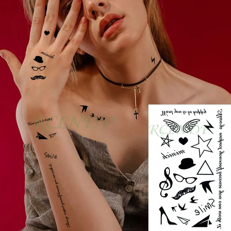 Waterproof Temporary Tattoo Sticker Feather fly bird Flash Tatoo Fake Tatto arm leg Wrist Foot hand shoulder For Girl Men Women