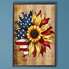 Diamond Painting -DIY Round Drill National Flag Sunflower(40x60cm)
