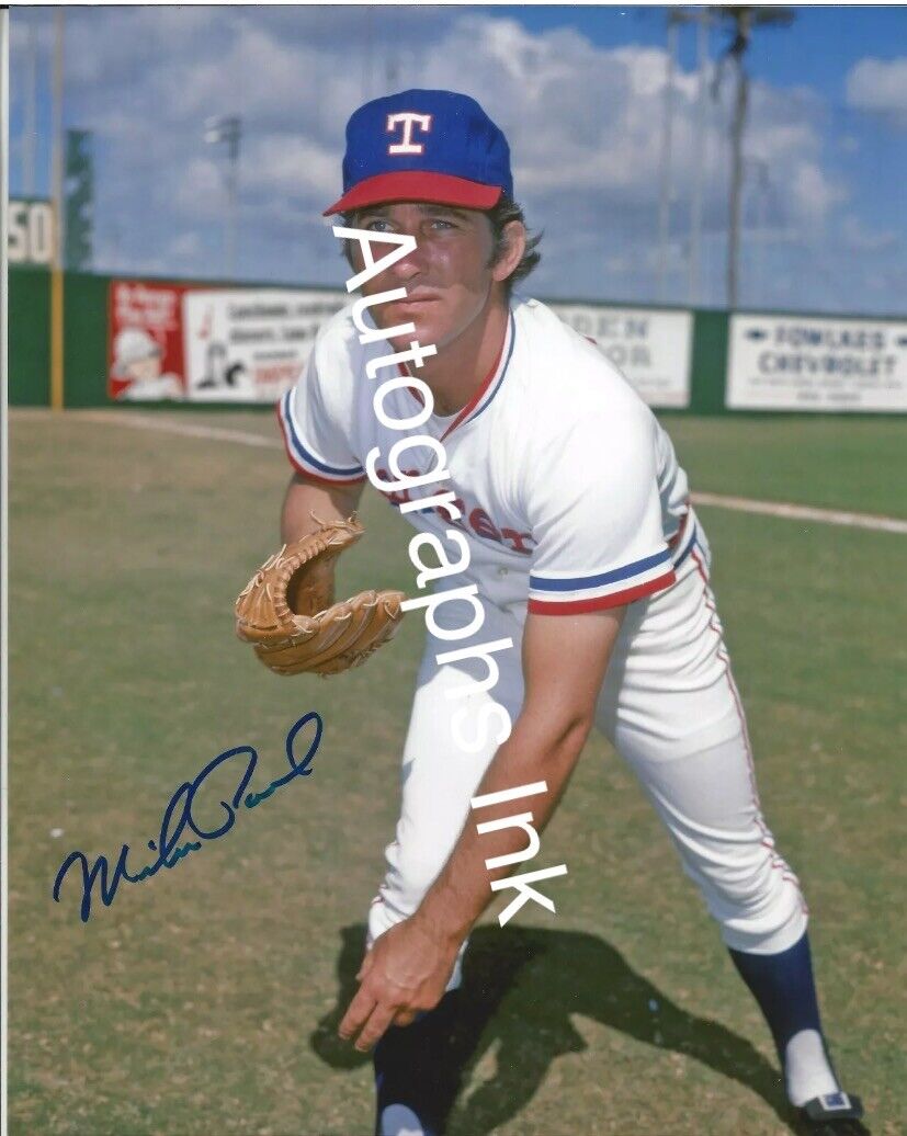 Mike Paul autographed 8x10 Texas Rangers#1