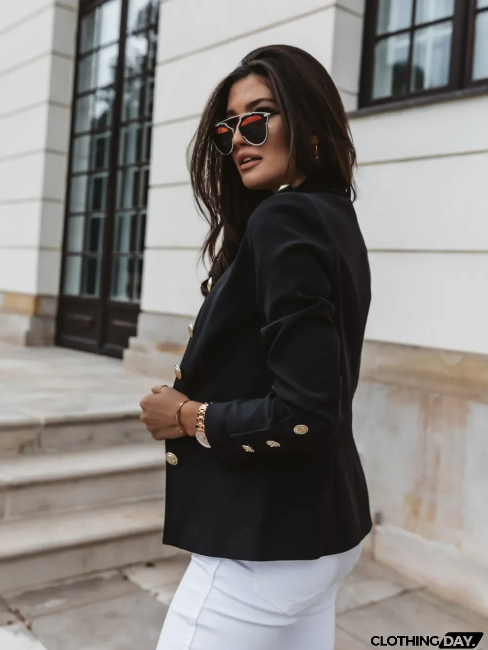 Autumn Solid Plain Button Up Retro Jacket