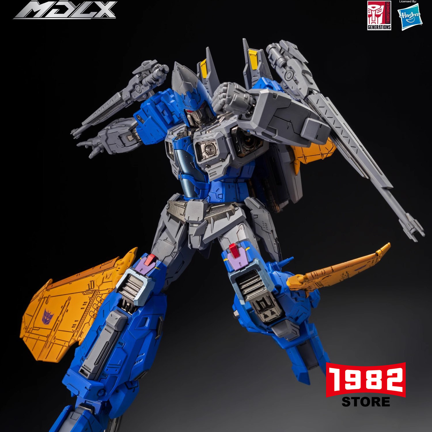 Pro-order Threezero 3A MDLX Series G1 DIRGE, Mecha Articulated Action Figure, Finished Model, Transformers G1 Collectible, Diecast Parts, MP Scale, Display-Worthy Toy, G1 Character Model, Robot Collectible