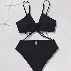 Minimalist black bikini 2-piece set(M)