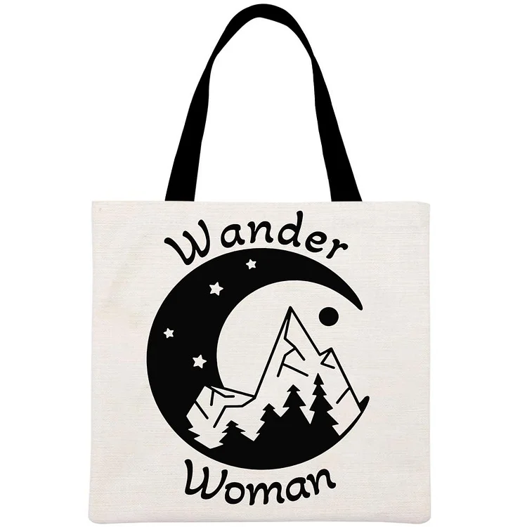 Wander womans Printed Linen Bag-Annaletters