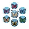 6pcs/set Diamond Painting Butterfly Coaster Round Cup Cushion Home Decor