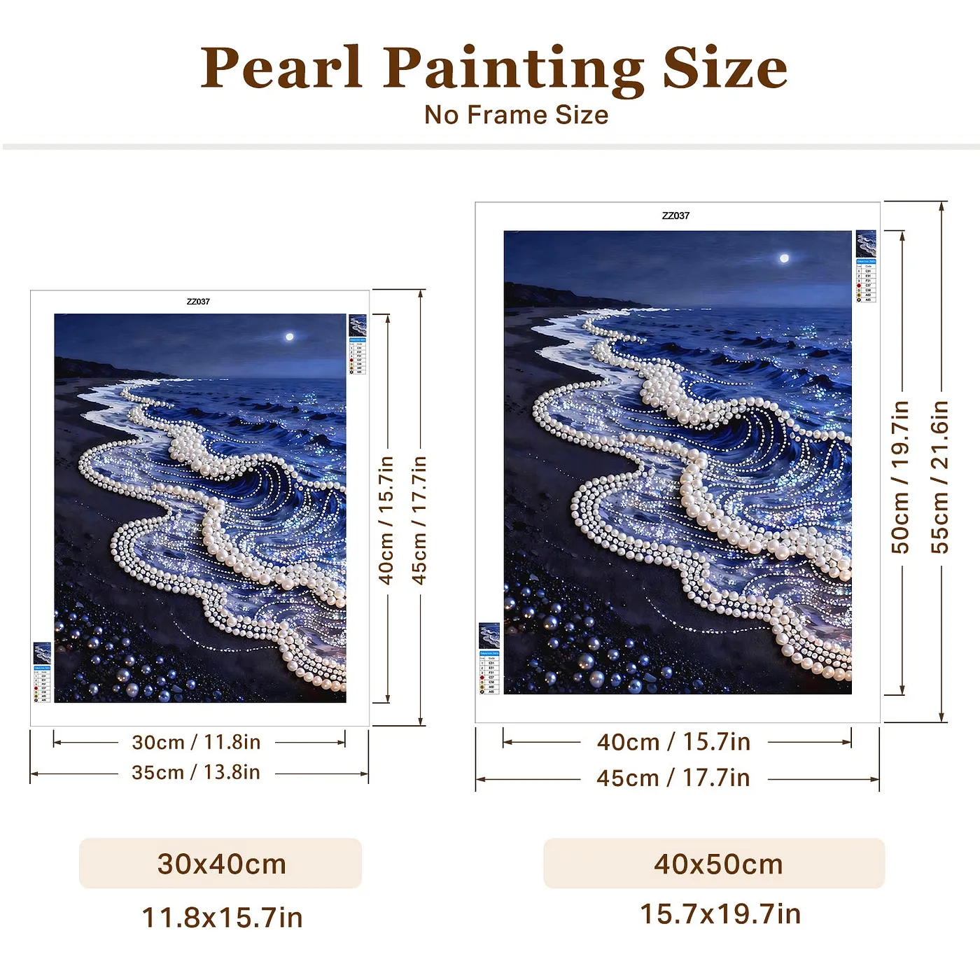Pearl Foam Ocean Waves - Pearls Painting