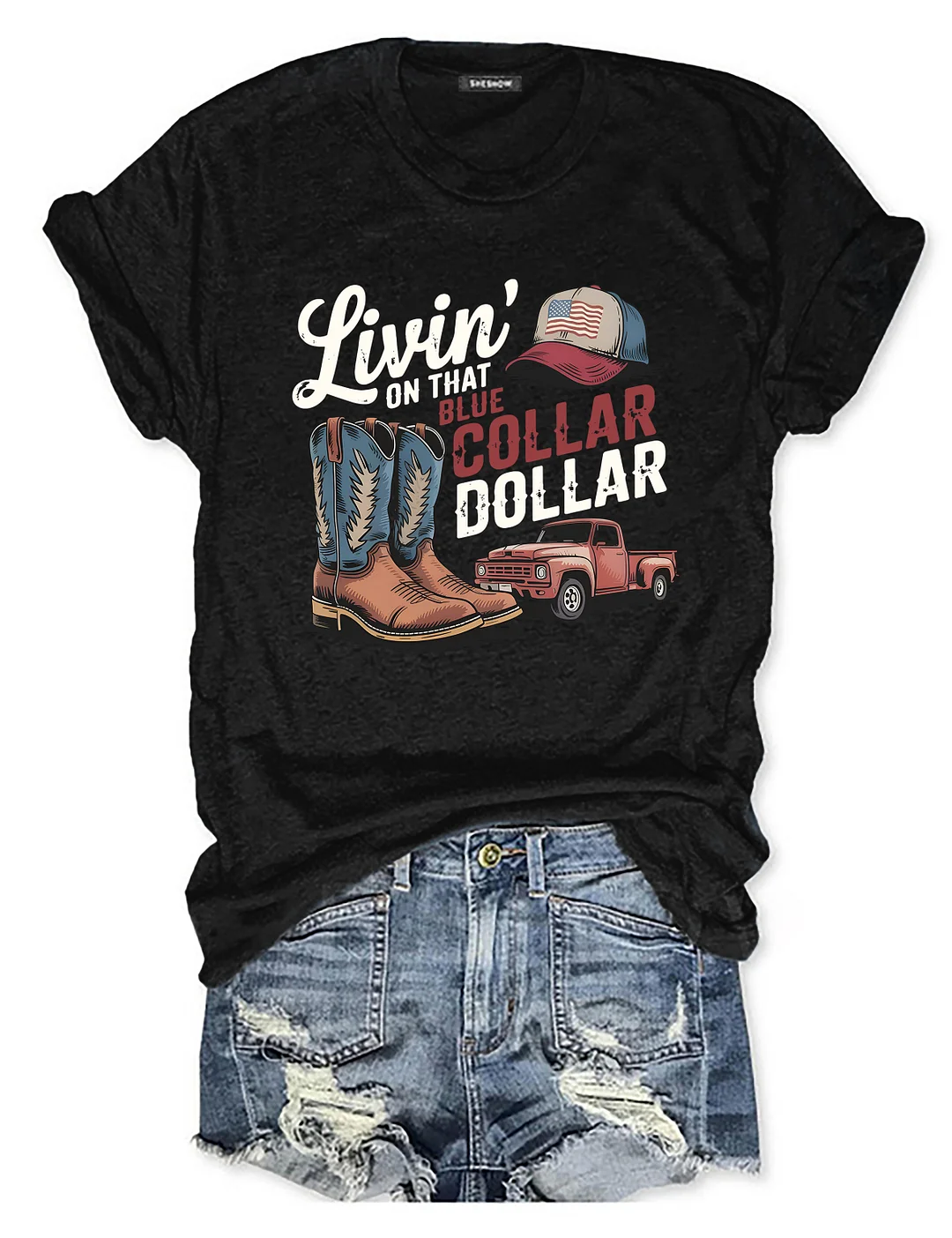 Livin’ On That Blue Collar Dollar T-shirt