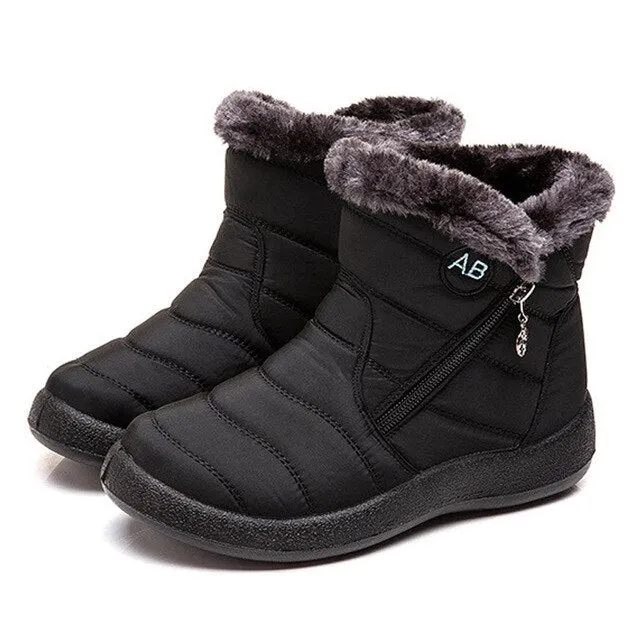 Women Boots Waterproof Snow Boots Female Plush Winter Boots Women Warm Ankle Botas Mujer Winter Shoes Woman Plus Size 43