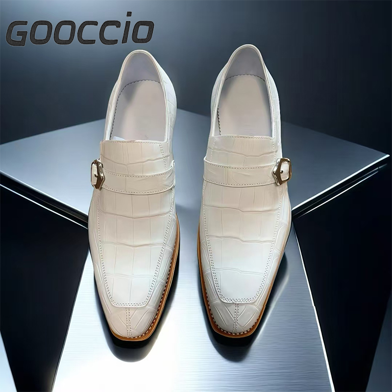 MY245 Crocodile Leather Dress Shoes/Monk Shoes For Men GOOCCIO   