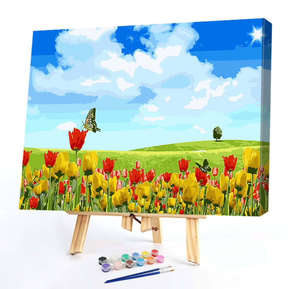 

40*50CM Paint By Numbers-Grassland Flowers, 501 Original
