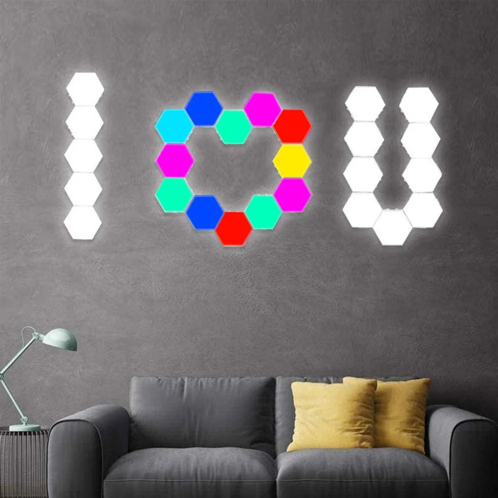Modern RGB LED Night Lights For Bedroom Decoration Quantum Modular Sensitive Touch Helios Lighting Bedroom Bedside Magnetic Lamp