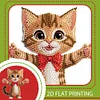 Xmas Acrylic Shaking Head 5D DIY Diamond Art Tabletop Decorations for Home (Cat)