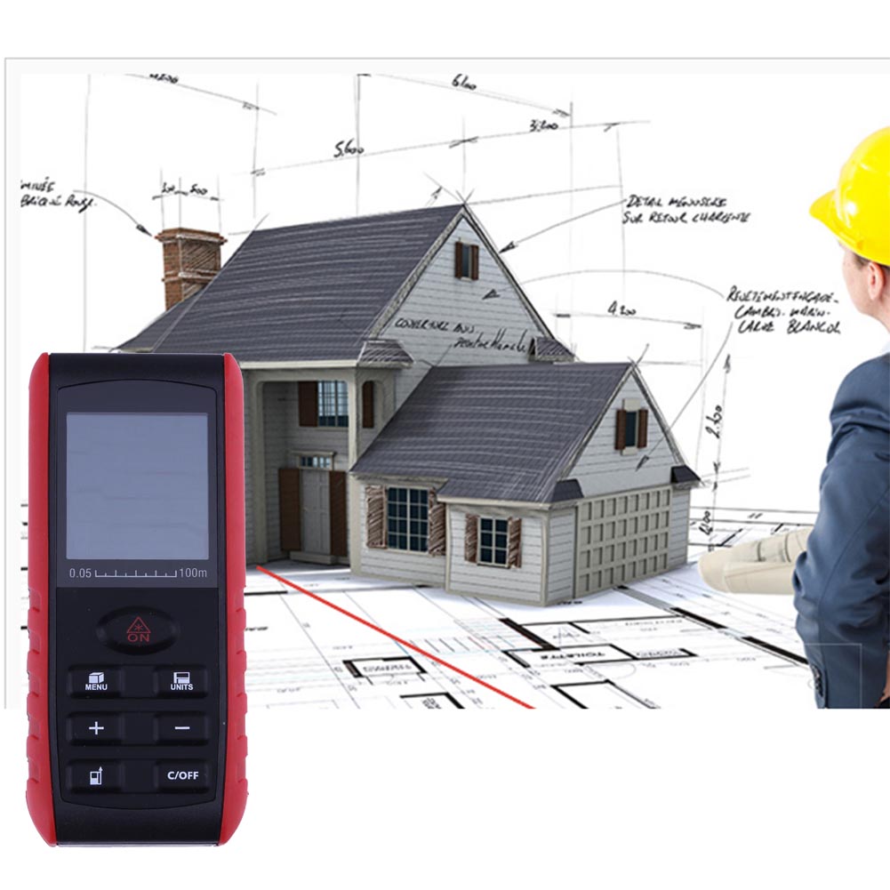 

100M/328ft Digital Handheld Laser Rrangefinder Distance Meter Angle Tester-169598, 501 Original