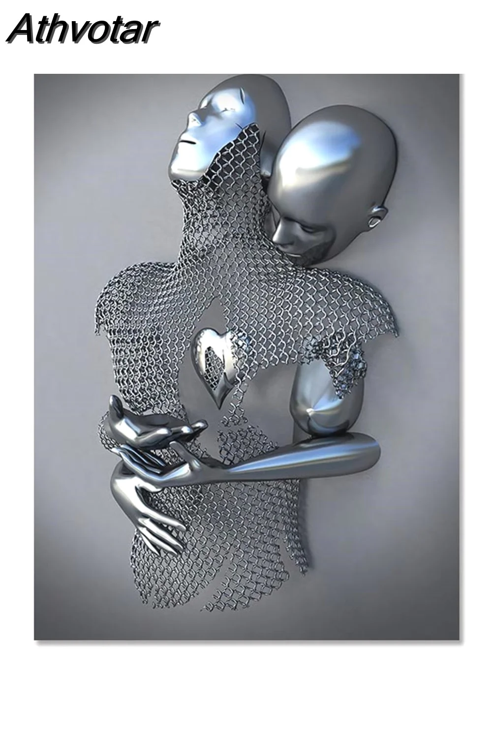 Athvotar Figure Statue Canvas Painting Romantic Abstract Posters Prints Wall Art Pictures Modern Living Room Decorations for Home