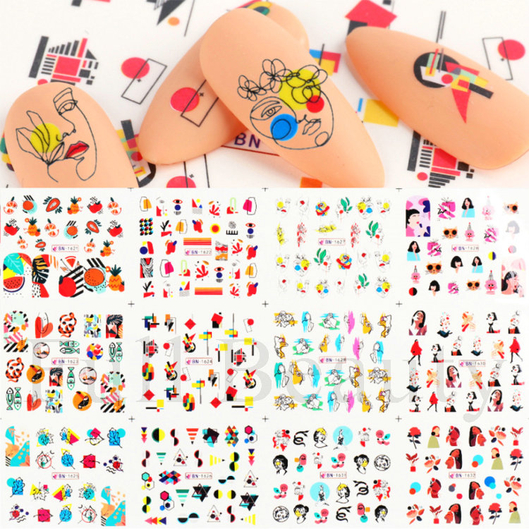 Bonusgud 12pcs Black Butterfly Water Nail Sliders Set Hollow Nails Design Flying Wings Stickers Drawing Pattern Manicure Transfer Foils