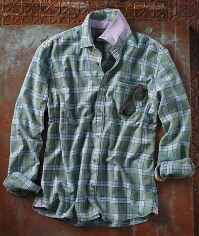 Men's Plaid Casual Versatile Long Sleeve Shirt