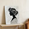 DIY Pearl Painting Elegant Girl for Home Decor with Frame(30x40cm)