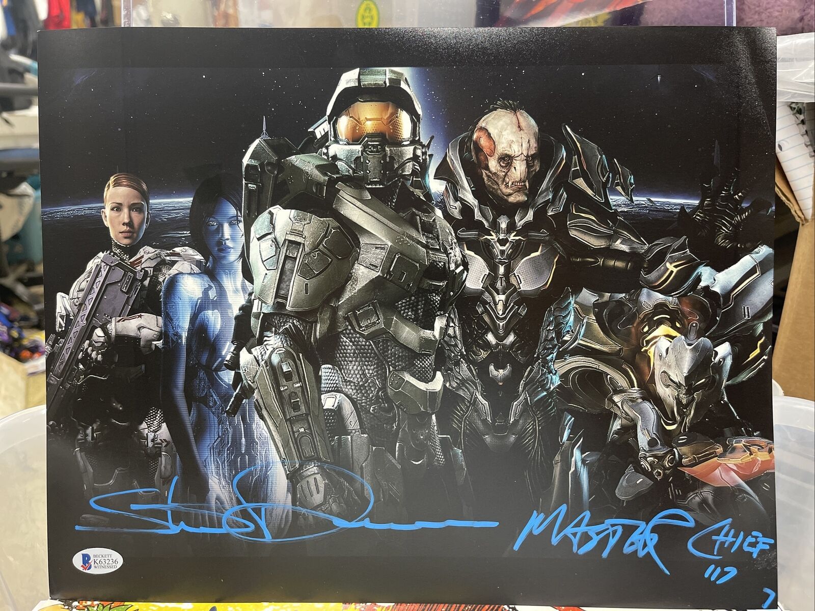 Steve Downes Signed 11x14 Photo Poster painting XBox Halo Master Chief BAS DL4