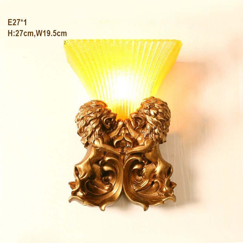 Vintage LED Wall Lamp for Home Decoration Dining Room Living Room Resin Wall Light Restaurant Hotel Bedroom Home Indoor Lighting